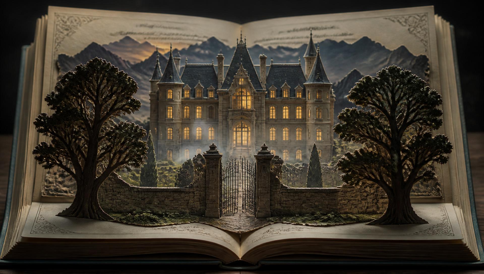 Le manoir de l'Académie, un château de papier surgissant d'un vieux grimoire